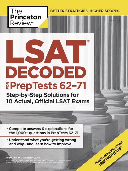 Title details for LSAT Decoded (PrepTests 62-71) by The Princeton Review - Available